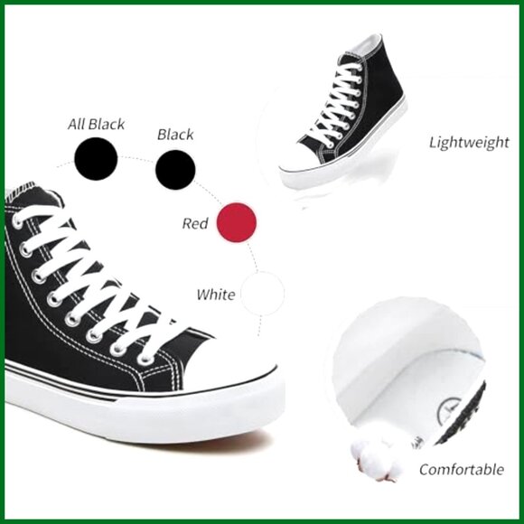 High Top Canvas Sneakers Classic Lace Up Fashion Shoes Casual Retro Style - Picture 4 of 7